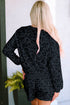 Leopard Long Sleeve Satin Tie Shorts Two Piece Set